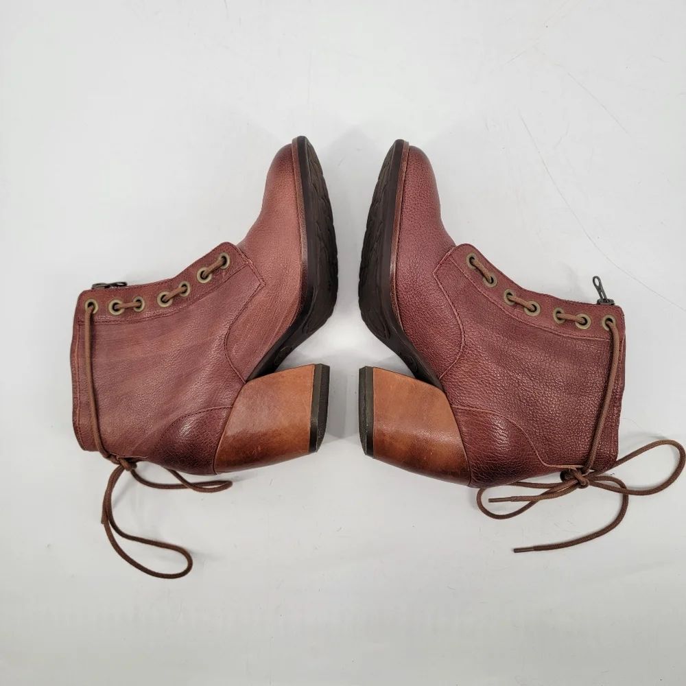 Kork Ease Kalpana Granny Lace Up Leather Boots Size 8 Brown Acadmia Romantic - Picture 10 of 16